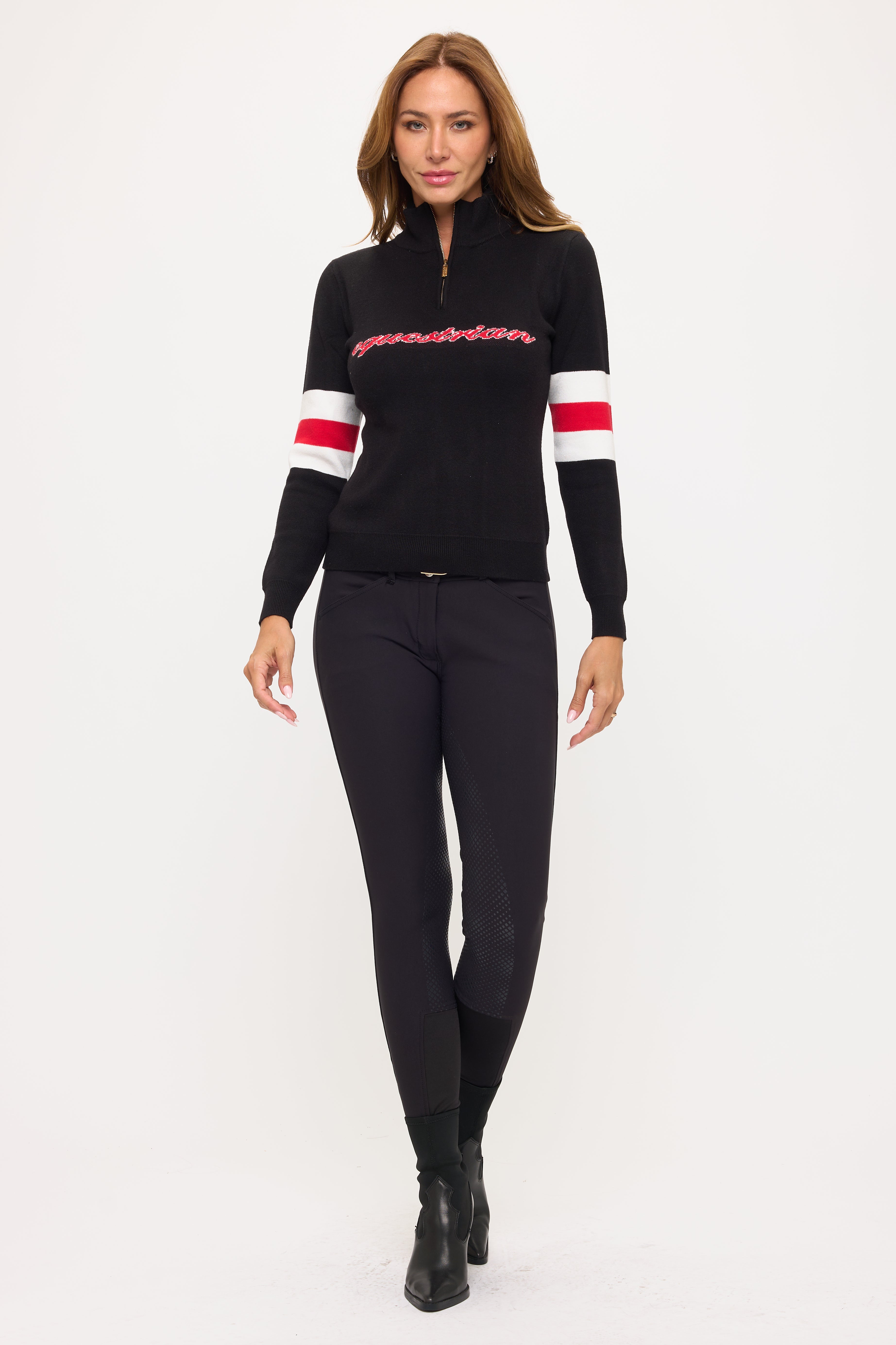 "Equestrian" Knit Pullover