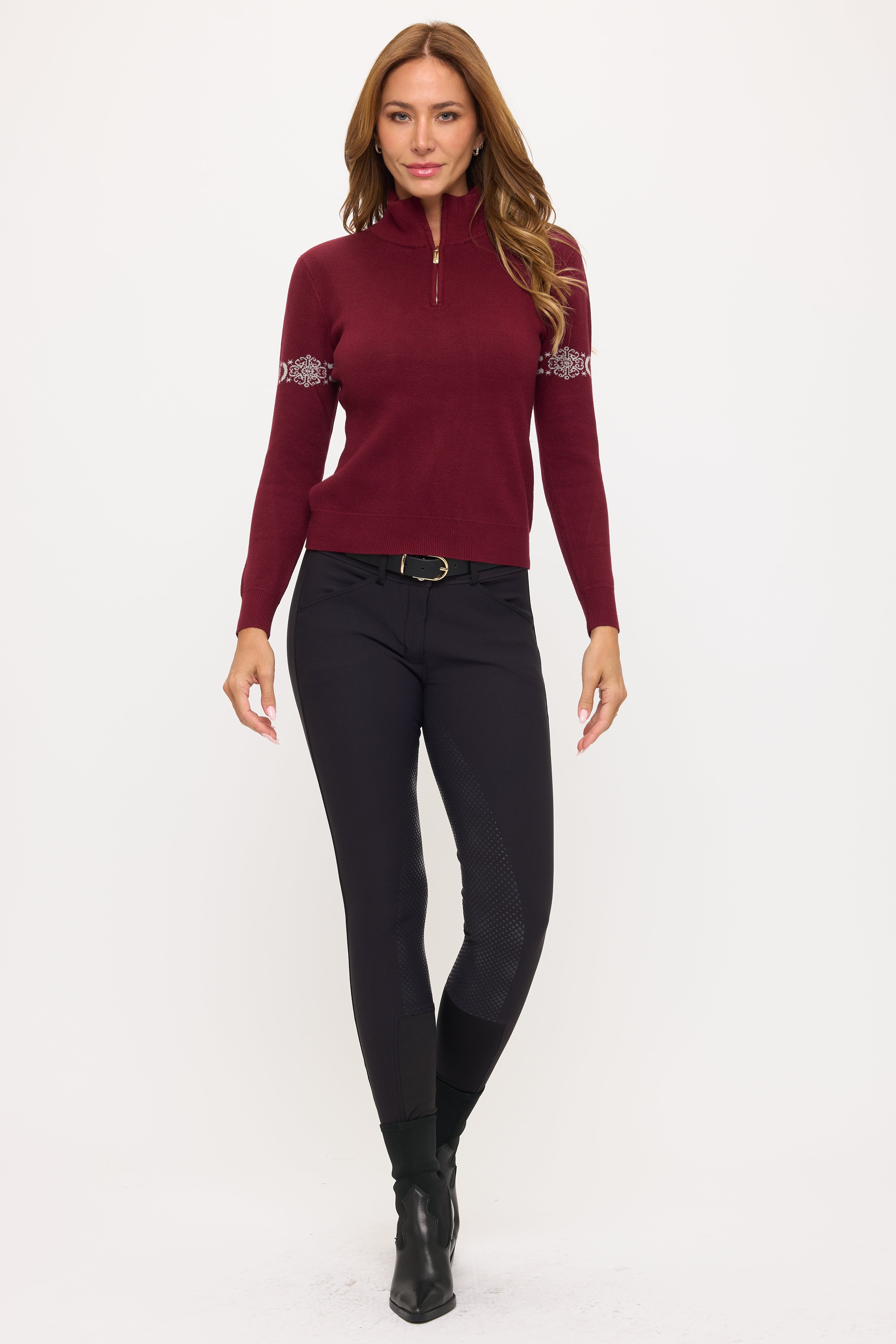 Catching Snowflakes - Burgundy Knit