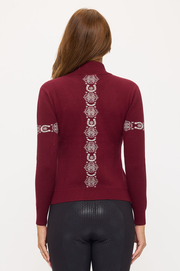Catching Snowflakes- Burgundy Knit