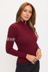 Catching Snowflakes- Burgundy Knit