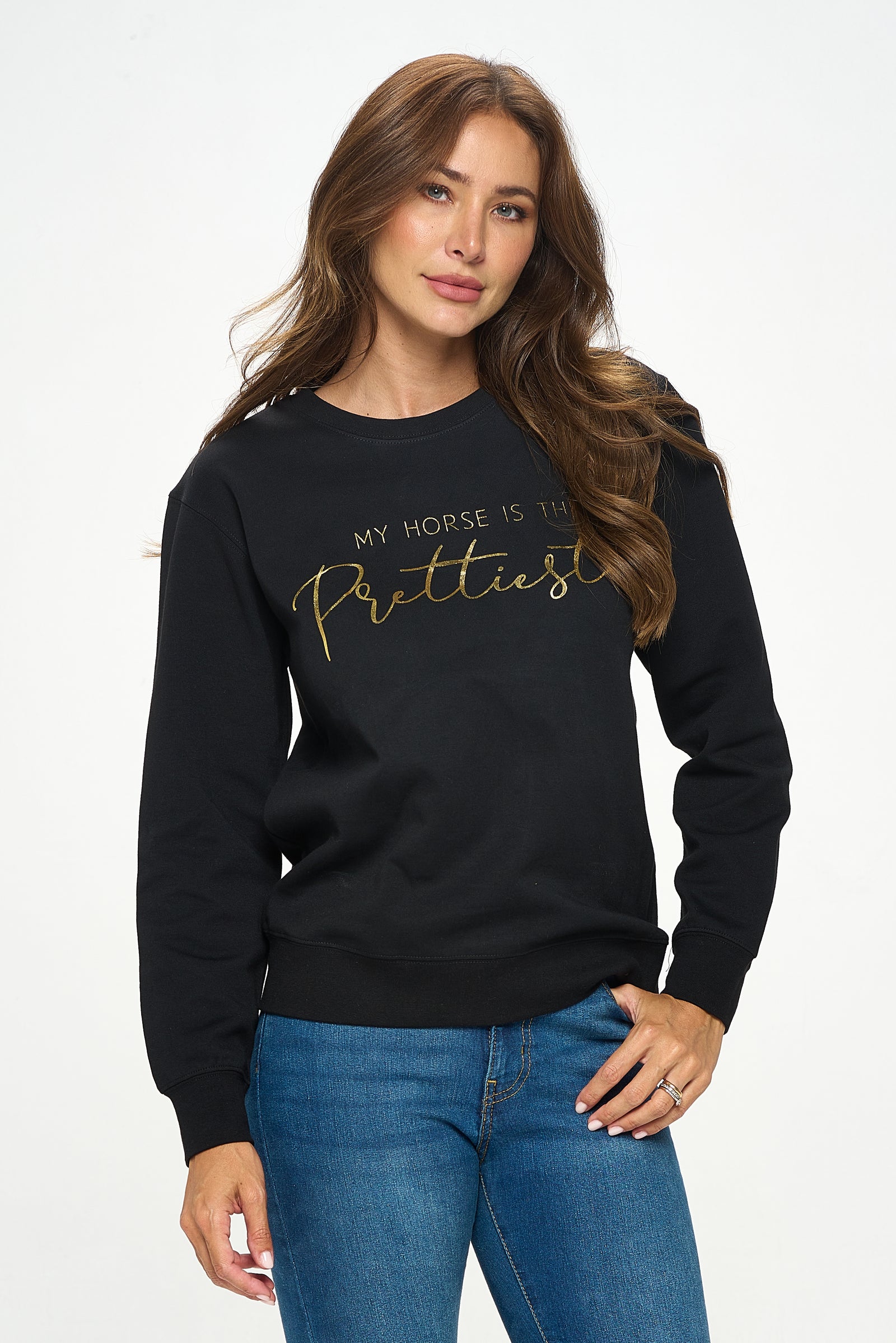 Labyrins Dont Cry Horse Zip Hoodie Navy | Shury
