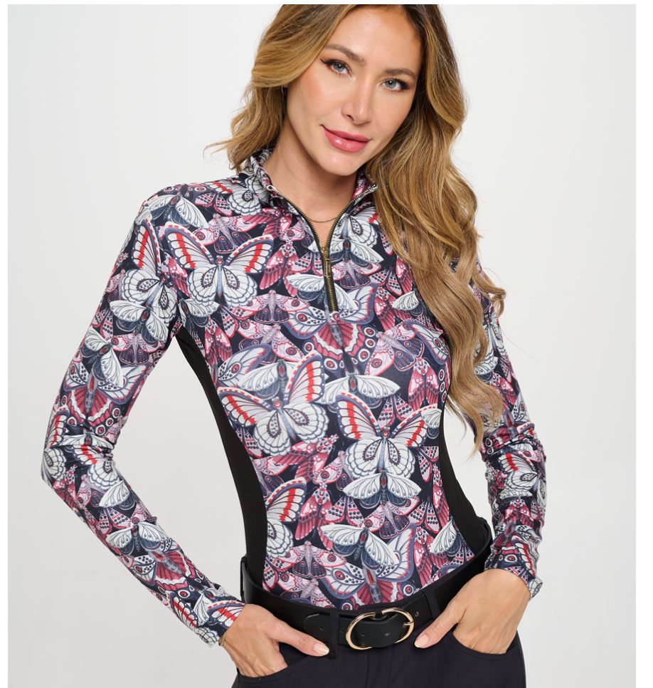 Crimson Butterflies Baselayer - FINAL SALE